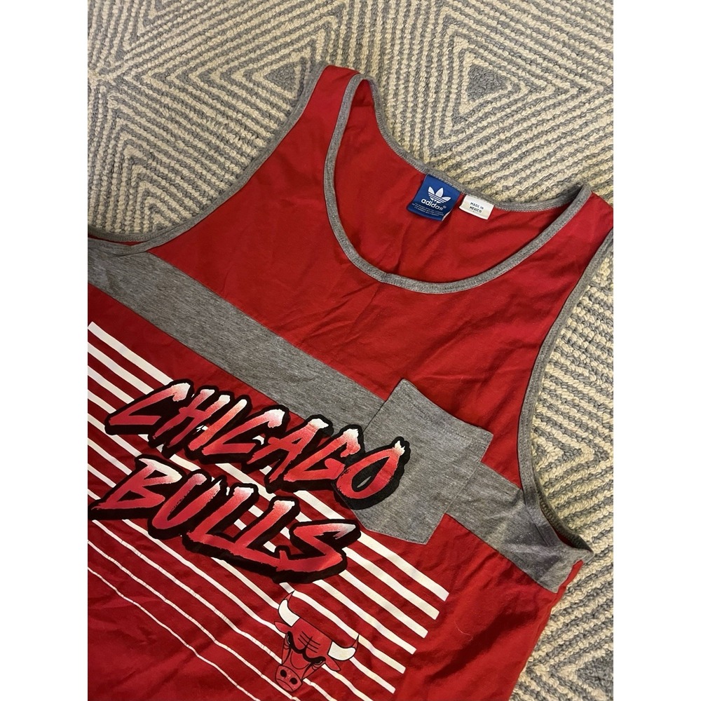 Adidas‎ Vintage Chicago Bulls Pocket Tank Top - Red/Gray/White - Large
